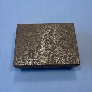 Elegant gift box w/ magnetic closure, gold inlay floral design-special gift